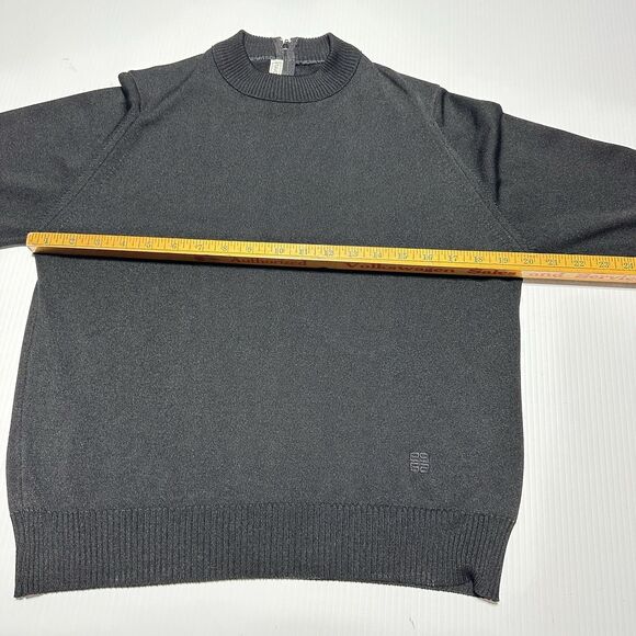 Givenchy Sport Vintage Black Mock Neck Sweater Size 40 M Long Sleeve Pullover - Picture 6 of 9